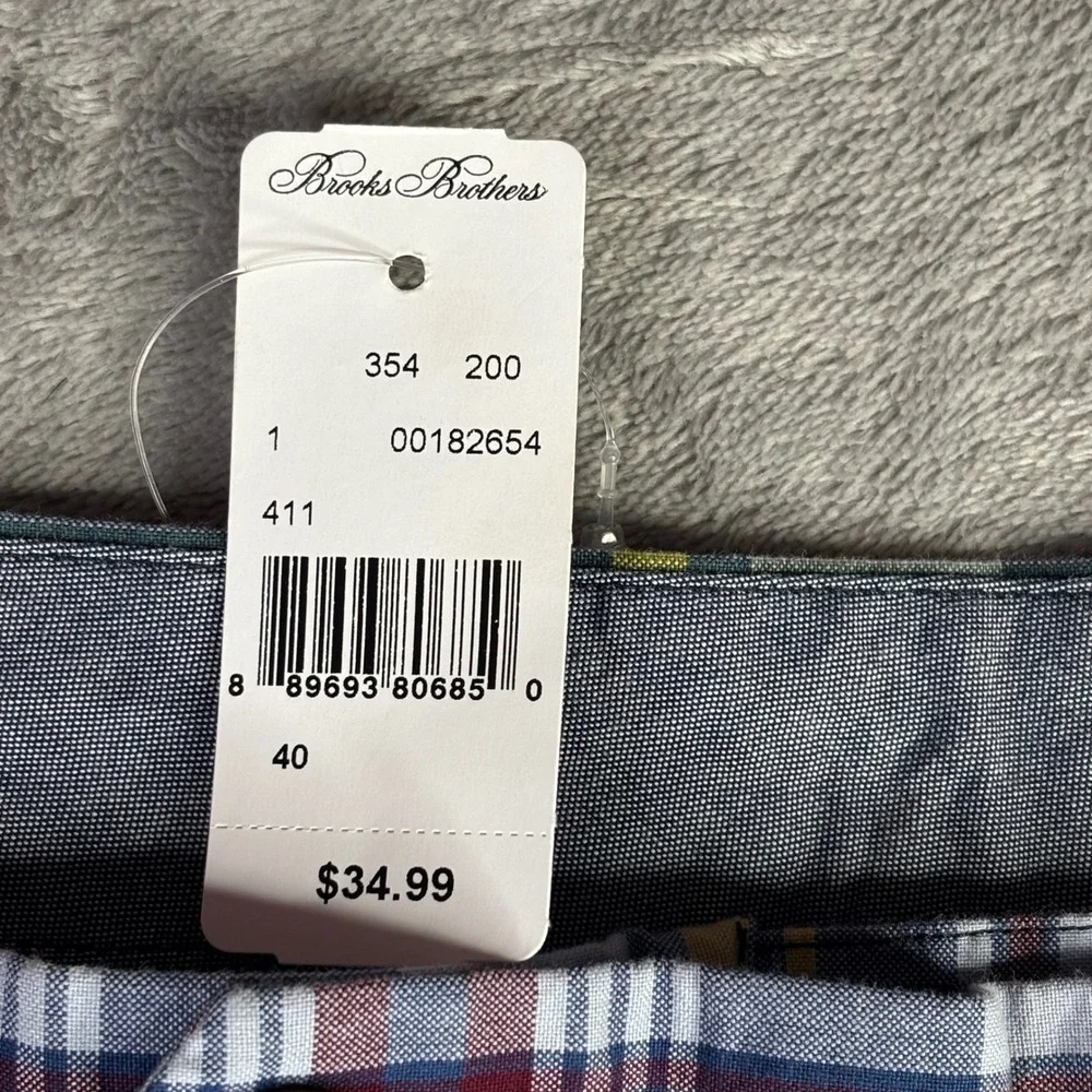 Brooks Brothers Bermuda Shorts Mens 40 Multi Plaid Cotton Madras Preppy New